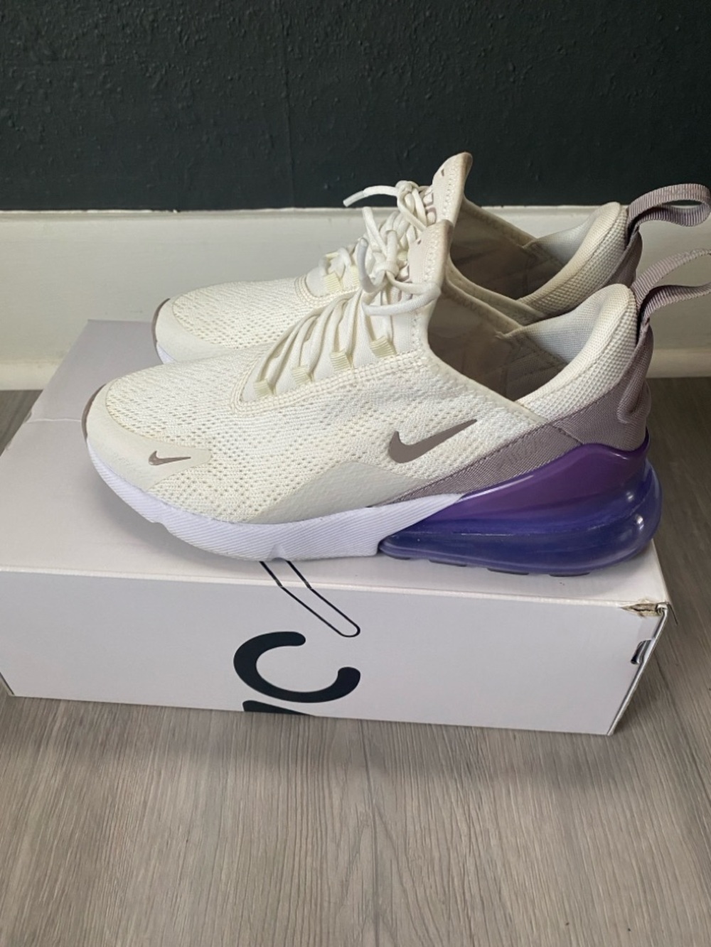 Nike Air Max 270 — Sail, Pumice, Space Purple, White